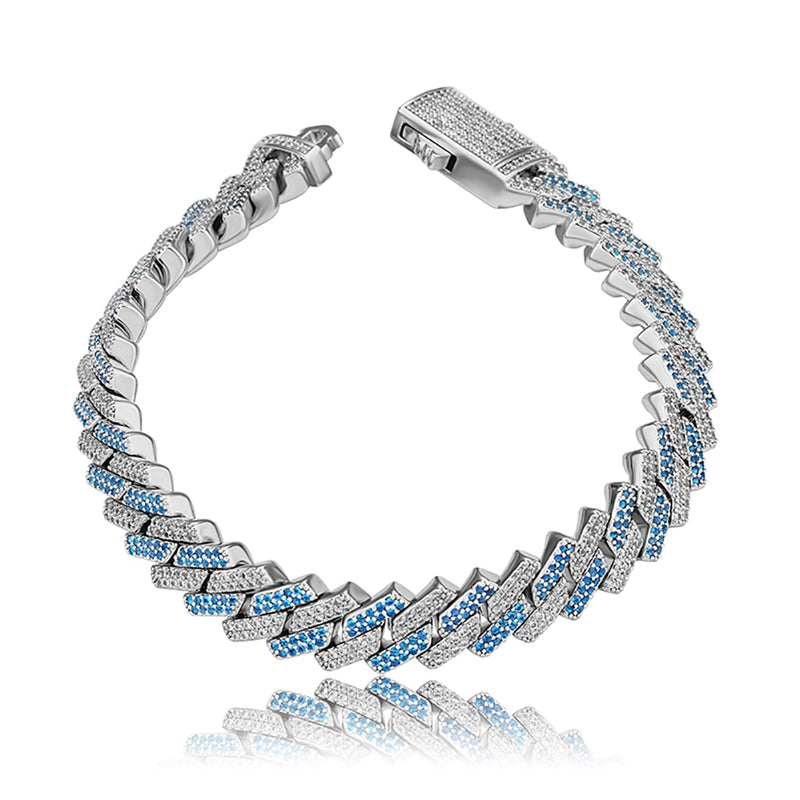 10mm Diamond Prong Link Bracelet