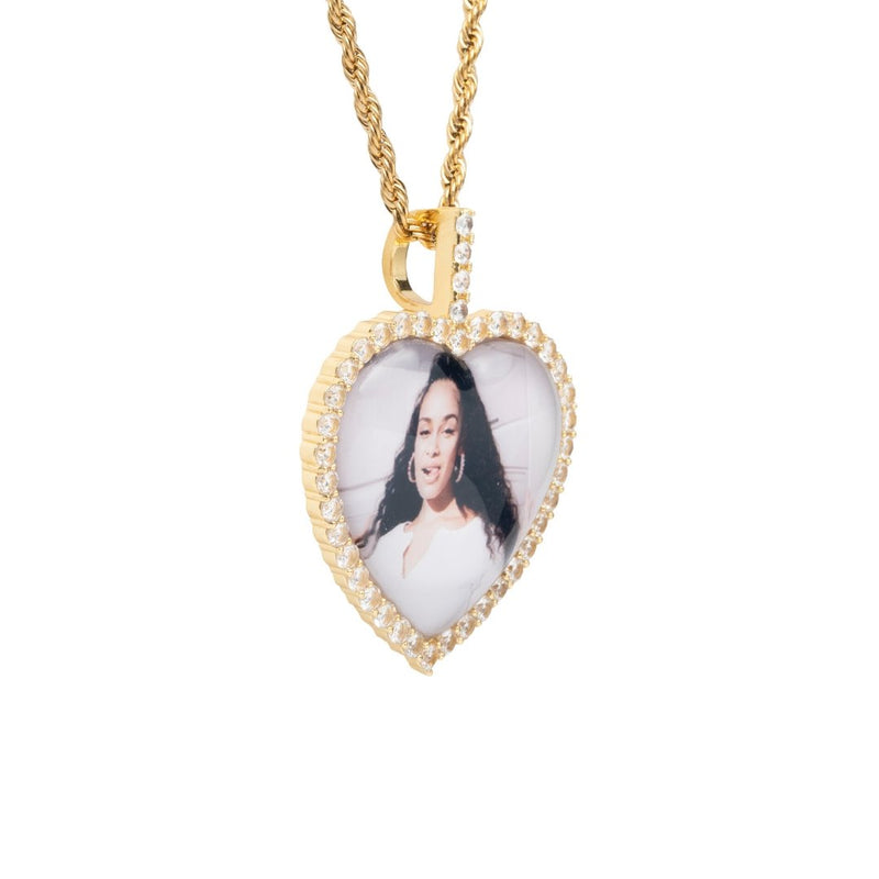 Custom 3D Photo Pendant - Gold