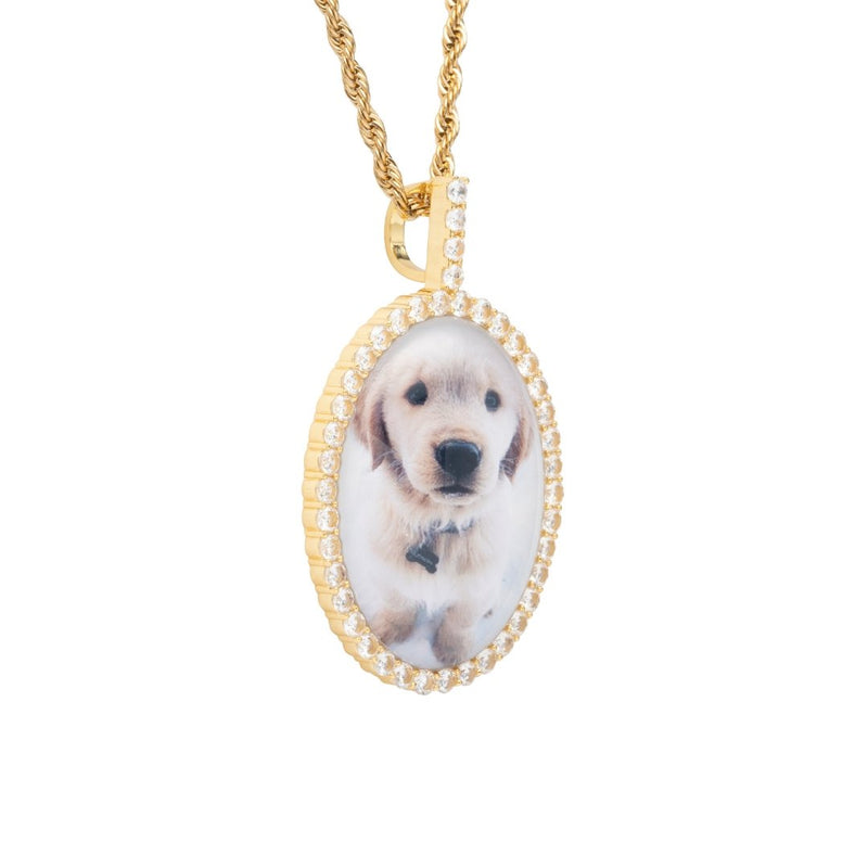 Custom 3D Photo Pendant - Gold