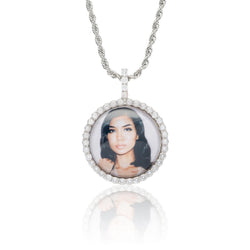 Custom 3D Photo Pendant - White Gold