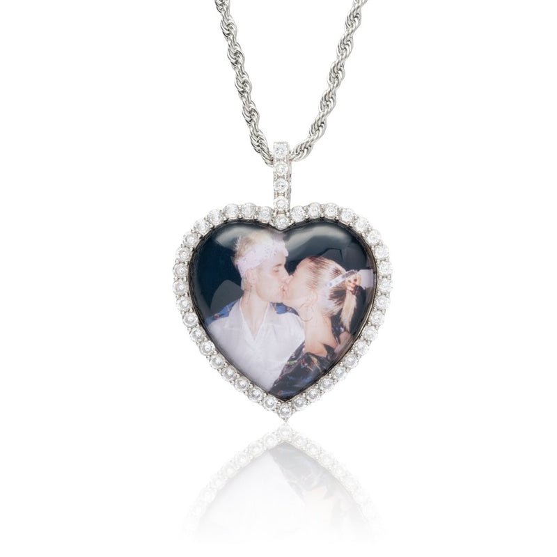 Custom 3D Photo Pendant - White Gold