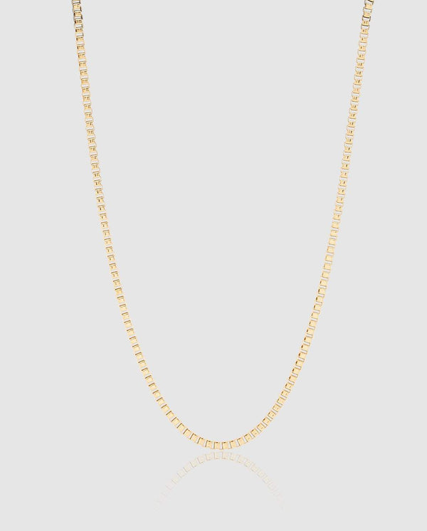 3mm Box Chain - Gold