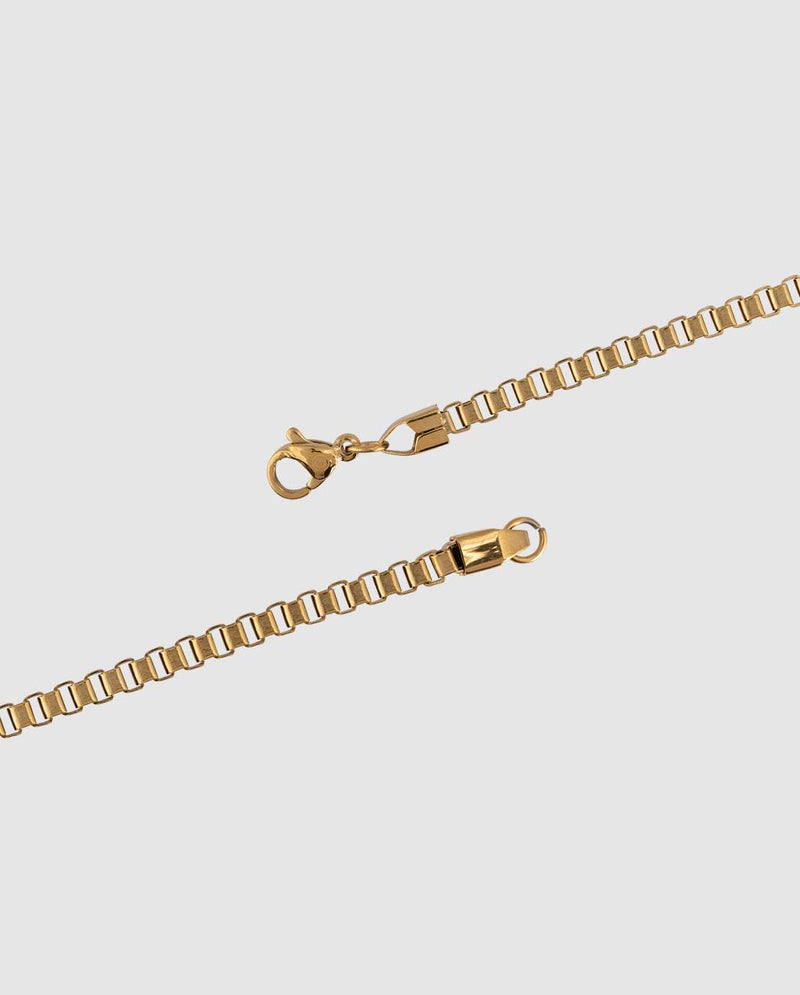 3mm Box Chain - Gold