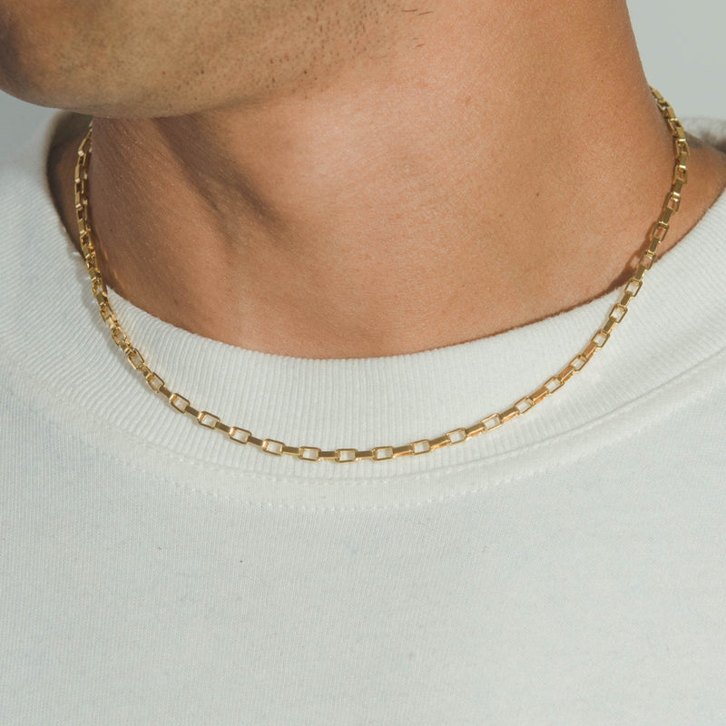 3mm Edge Chain - Gold