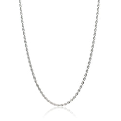 3mm Rope Chain - White Gold