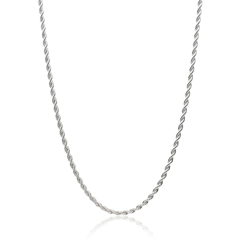 3mm Rope Chain - White Gold