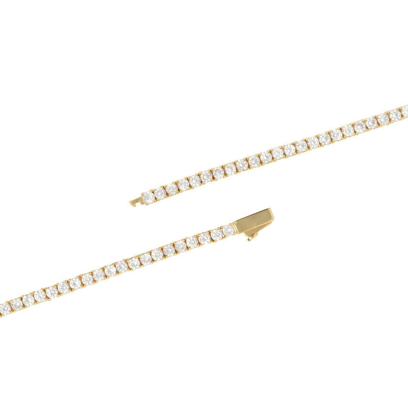 3mm Tennis Chain - Gold