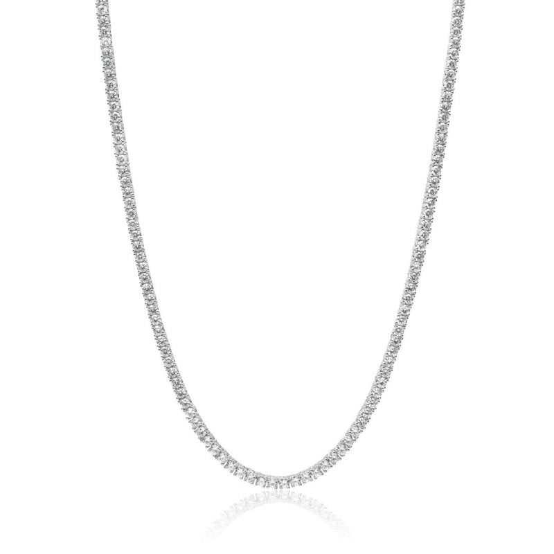 3mm Tennis Chain - White Gold