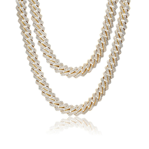 14mm Prong Link Chain Bundle - Gold