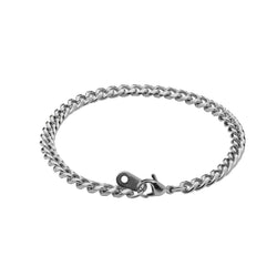 5mm Miami Cuban Link Bracelet - White Gold