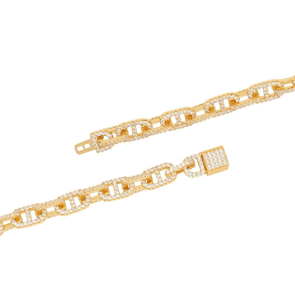 11mm Iced Astro Link Chain - Gold