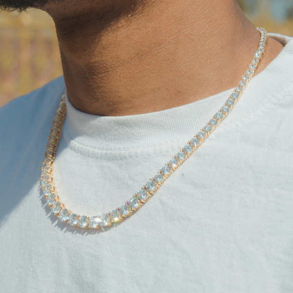 Graduated Tennis Chain - Gold