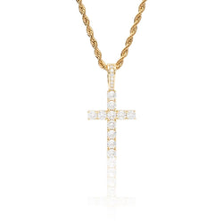 Diamond Cross Pendant - Gold