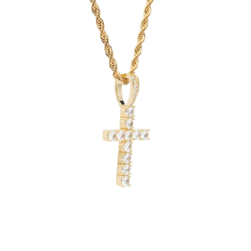 Diamond Cross Pendant - Gold