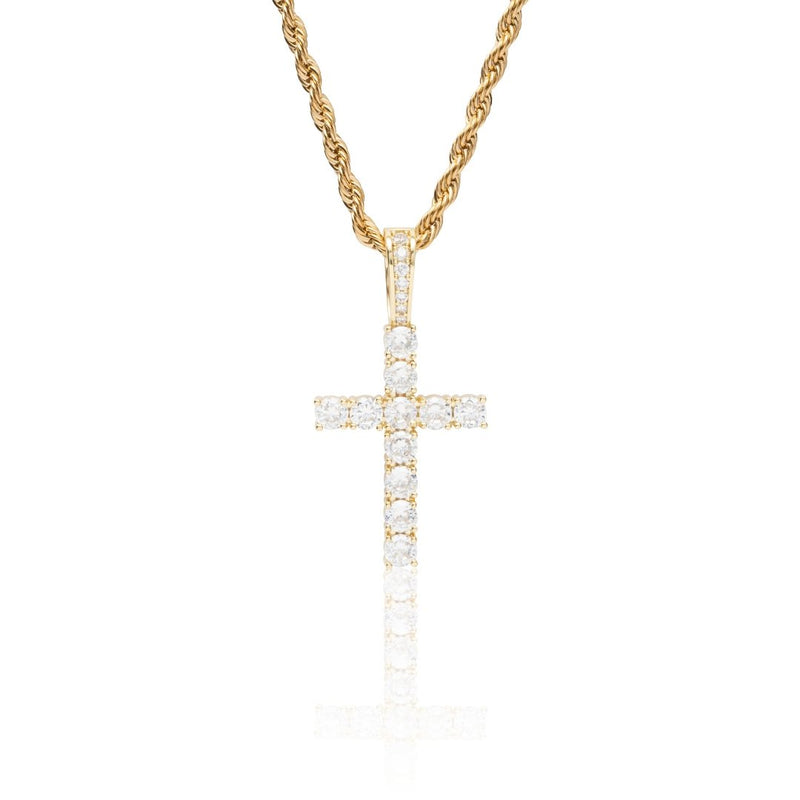 Diamond Cross Pendant - Gold