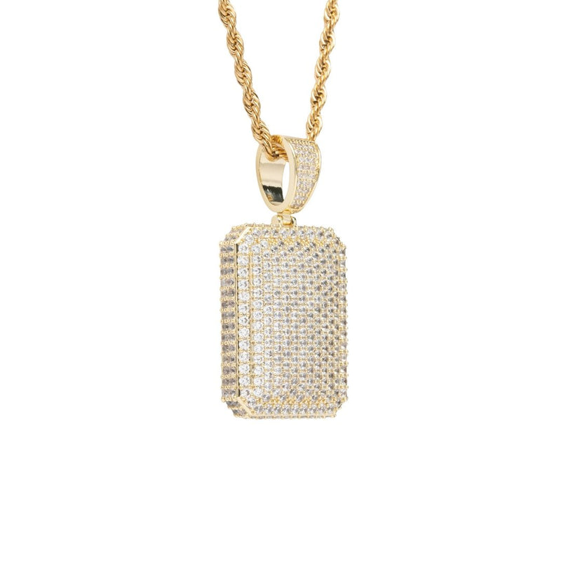 Iced Cube Pendant - Gold