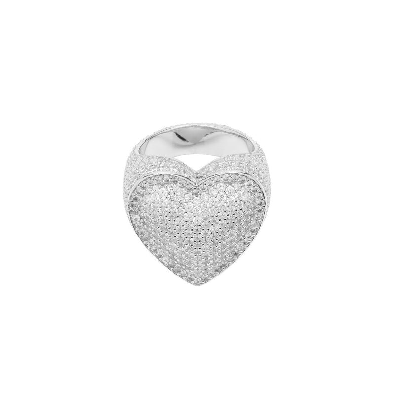 Heart Ring - White Gold