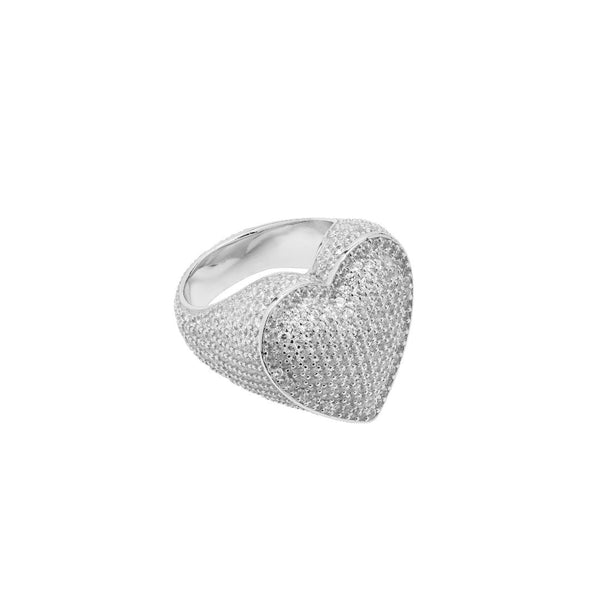 Heart Ring - White Gold