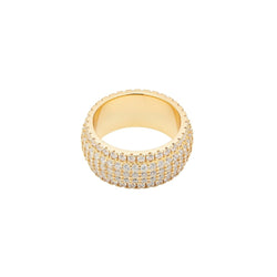 5 Row Band Ring - Gold