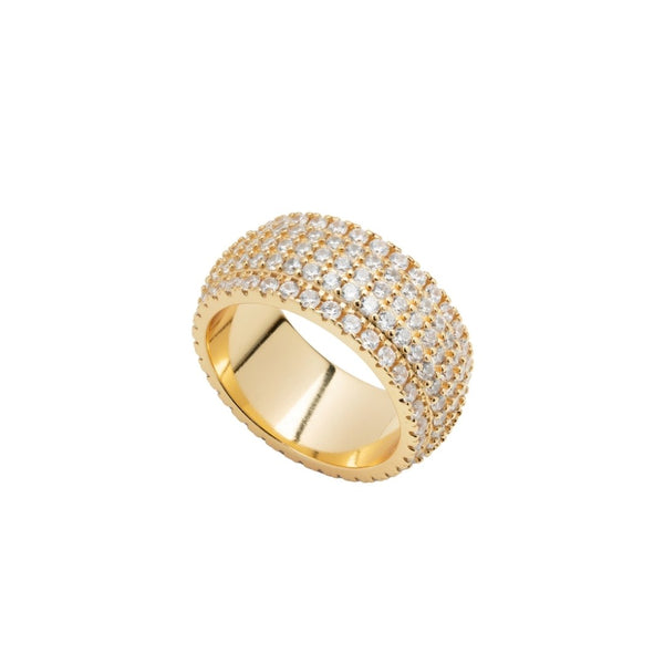 5 Row Band Ring - Gold