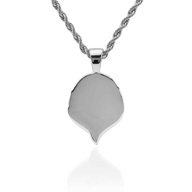 Iced Owl Pendant - White Gold