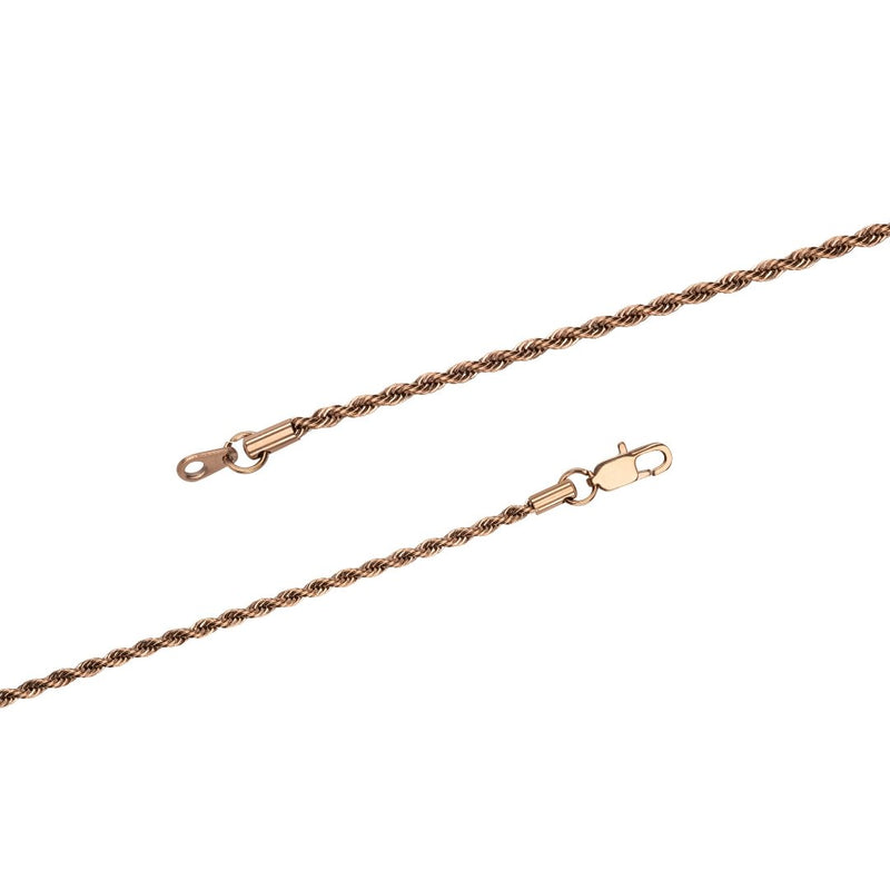 3mm Rope Chain - Rose Gold