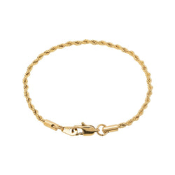 3mm Rope Bracelet - Gold