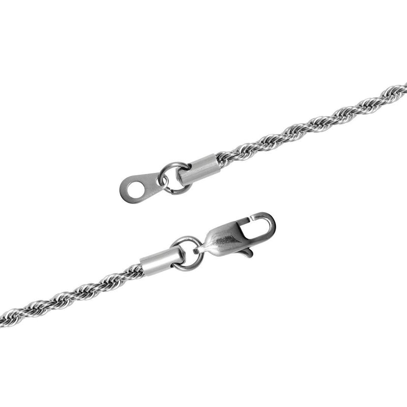 3mm Rope Bracelet - White Gold