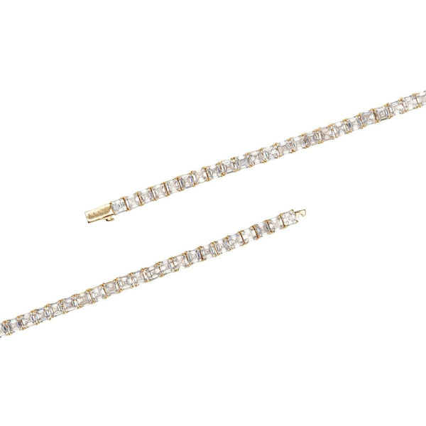 5mm Baguette Tennis Bracelet - Gold