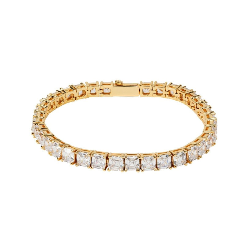 5mm Baguette Tennis Bracelet - Gold