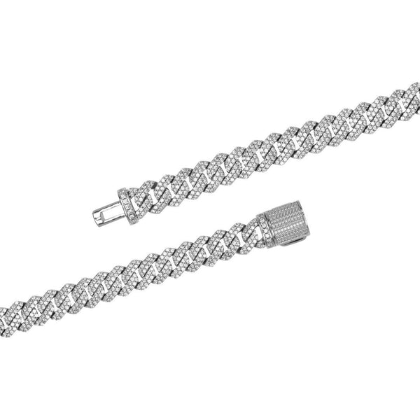 10mm Diamond Prong Link Bracelet